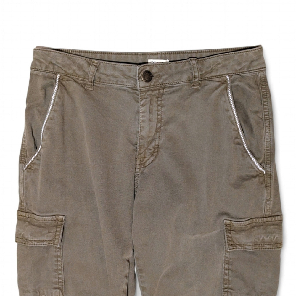 Faherty Women's Mid Rise Margaux Cargo Jogger Pants Sz 26 Field Green Utility - Picture 5 of 12
